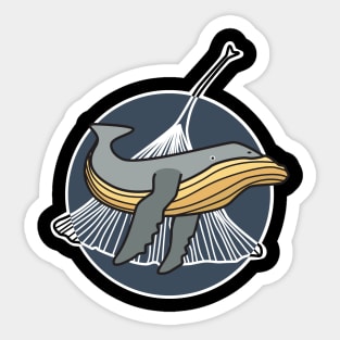 Ginkgo Whale Logo Sticker